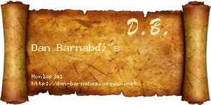 Dan Barnabás névjegykártya